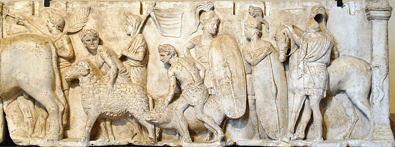 Stone Carving of Roman Soldiers